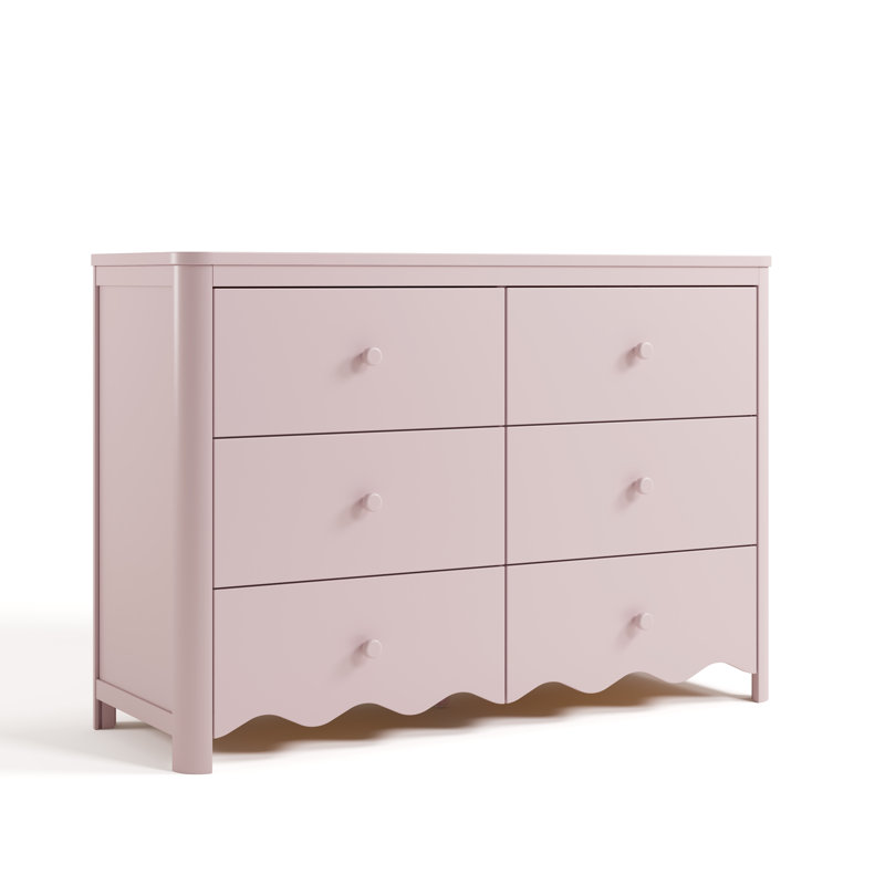 Commode double 6 tiroirs Casablanca, Rosé