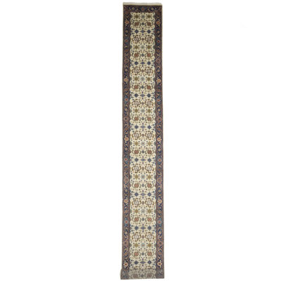 Tapis de couloir oriental crème Tribal