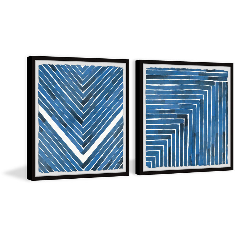 Diptyque à motif géométrique sans soudure, H 12 po x l 12 po