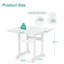 Table de salle à manger de patio 35 po HDPS 35 po avec trou pour parasol 1,96 po-2027015821