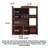 Medieval-Style Red Oak Sliding Corner Glass Door Bookcase