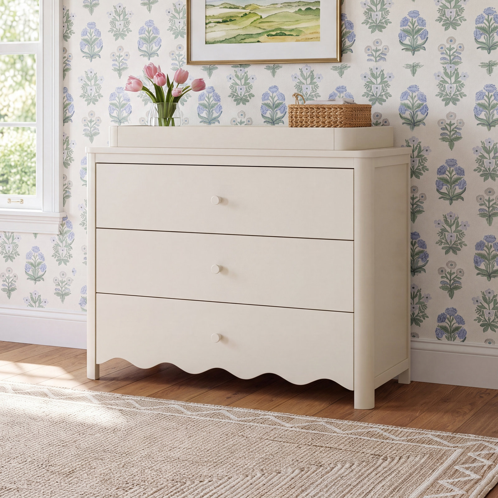 Casablanca 3-Drawer Changing Table Dresser, Hazelnut