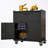 Metal Storage Cabinet with Wheels, one drawer and cabinet