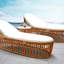 Chaise longue de plage inclinable pour l'extérieur