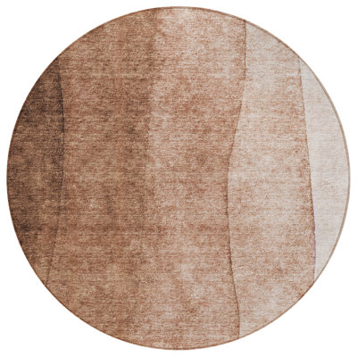 Tapis rond 8 po beige