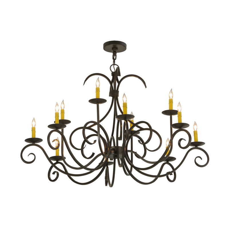Lustre classique à 12 lumières de style bougie Karlson