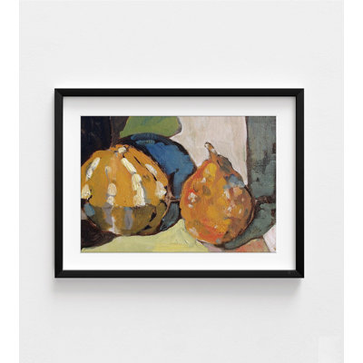 «Alcide Pumpkin Still Life II» par Erin Mcgee Ferrell, décoration de cuisine citrouille orange, art mural citrouille fermière, bureau de ferme de citrouille