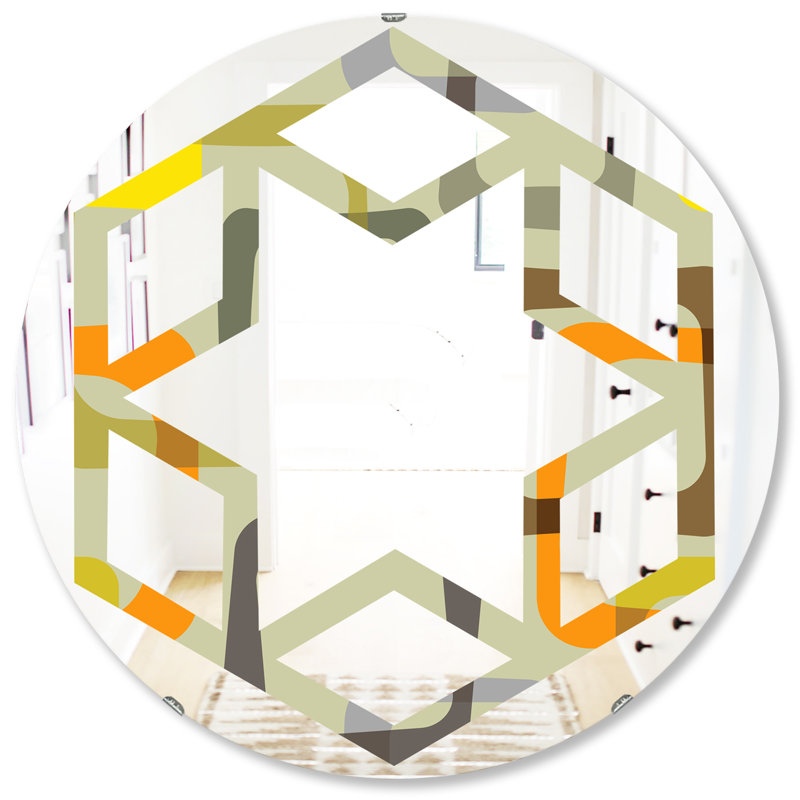 Miroir mural Hexagon Star Coastal, 31,5 po x 31,5 po, Design VII