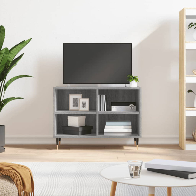 Sojitra TV Stand for TVs up to 28", Grey Sonoma