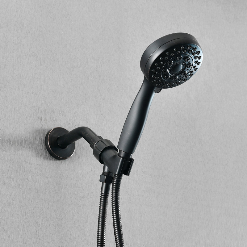 Handheld High Shower Head - 5 Spray Functions, Removable , Oil-Rubbed Bronze, With Hose Mode Spray, Easy Install, Abs