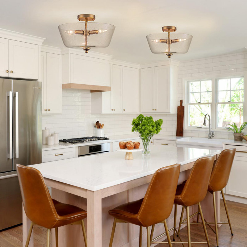 Plafonnier semi-encastré 15 po