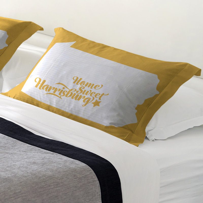 Pillow Sham, Queen, Microfiber, Yellow
