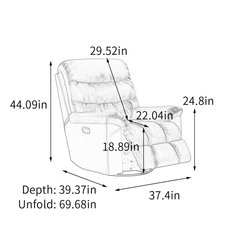 Fauteuil inclinable ergonomique multifonctionnel en similicuir, Vert