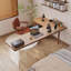 Bureau en coin brun en bois massif en forme de L-108349342-108349343
