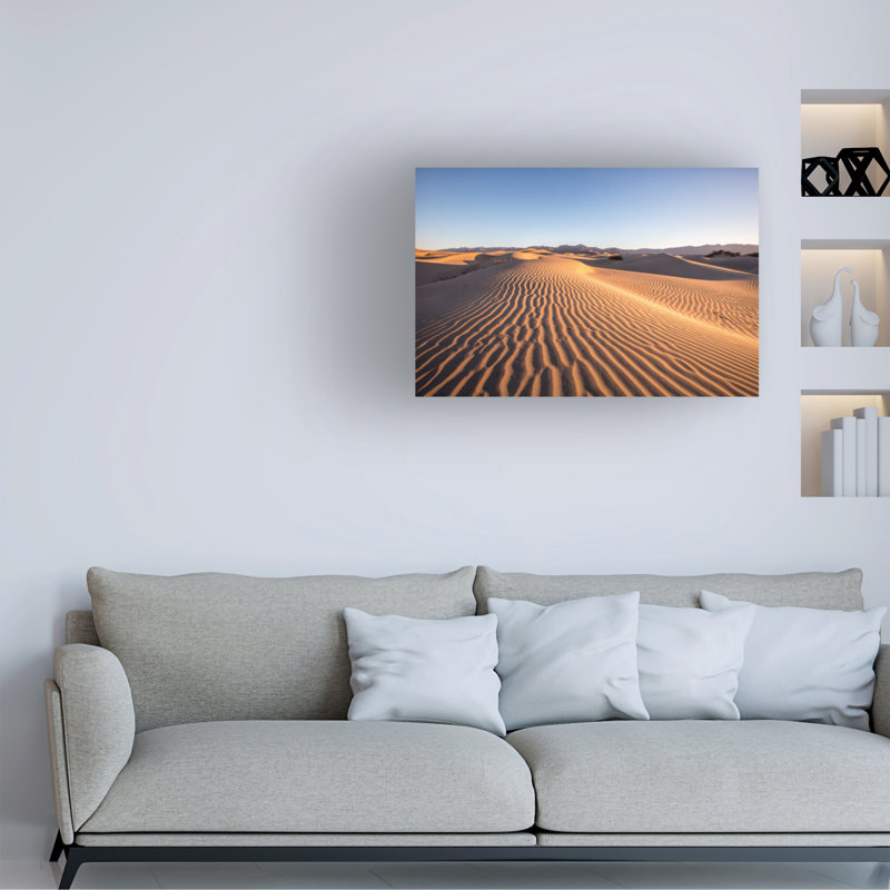 «Waves in the Distance» de Jon Evan, art mural sur toile tendue pour décor de salon, de chambre à coucher ou de bureau - 22 x 32