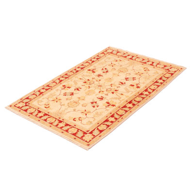 Tapis ivoire Chobi Finest 4 po 1 po x 6 po 1 po