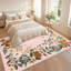 Tapis floral lavable, tapis de salon antidérapant et antidérapant, tapis décoratif antidérapant à poils courts, tapis doux imprimé pliable-1558616506
