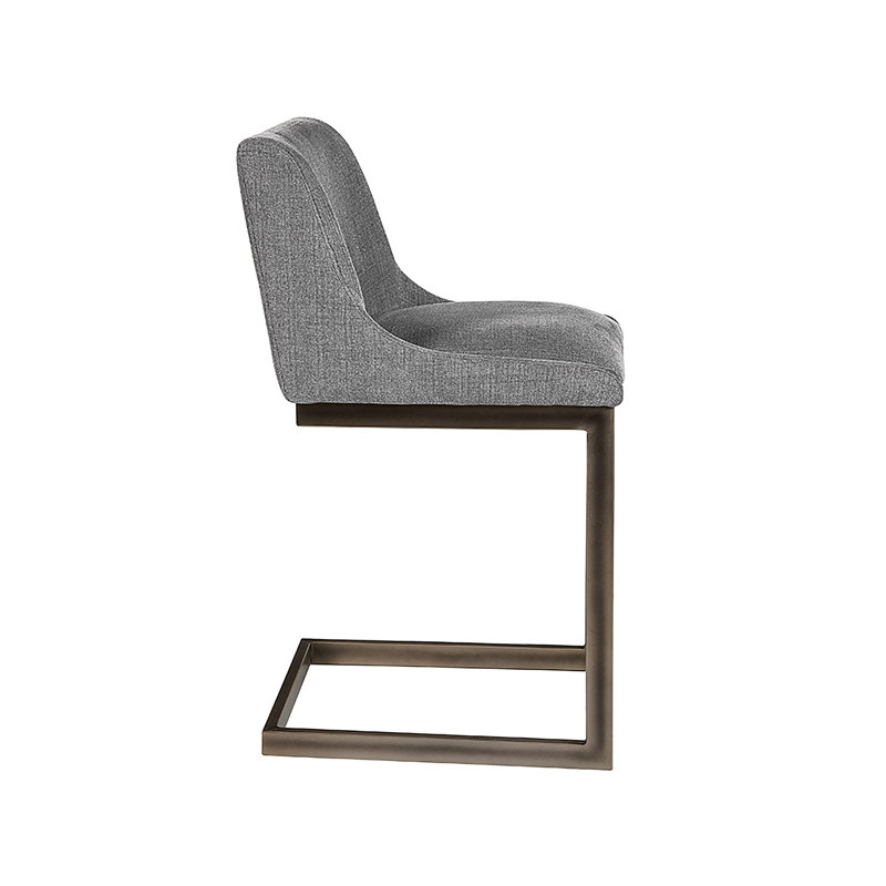 Holly Counter Stool - Abbington Burnt Orange, Counter Stool (26" Seat Height), Light Grey