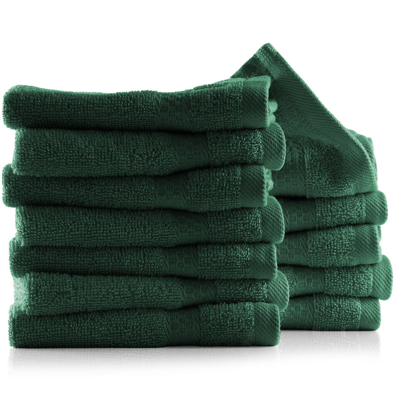 Ensemble de serviettes 100% coton Rivage, Vert forêt