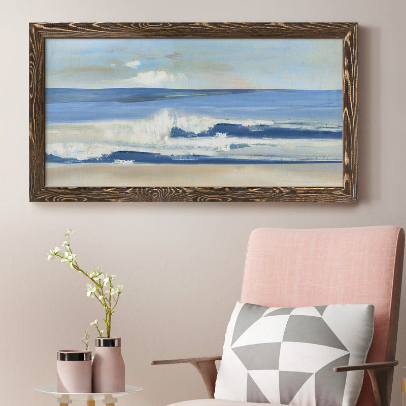 Latitude - Peinture sur toile encadrée, Noyer