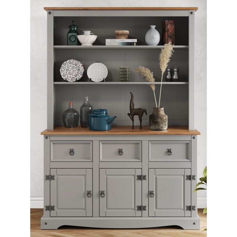 Tess 125cm Sideboard with Bar Hutch, Grey
