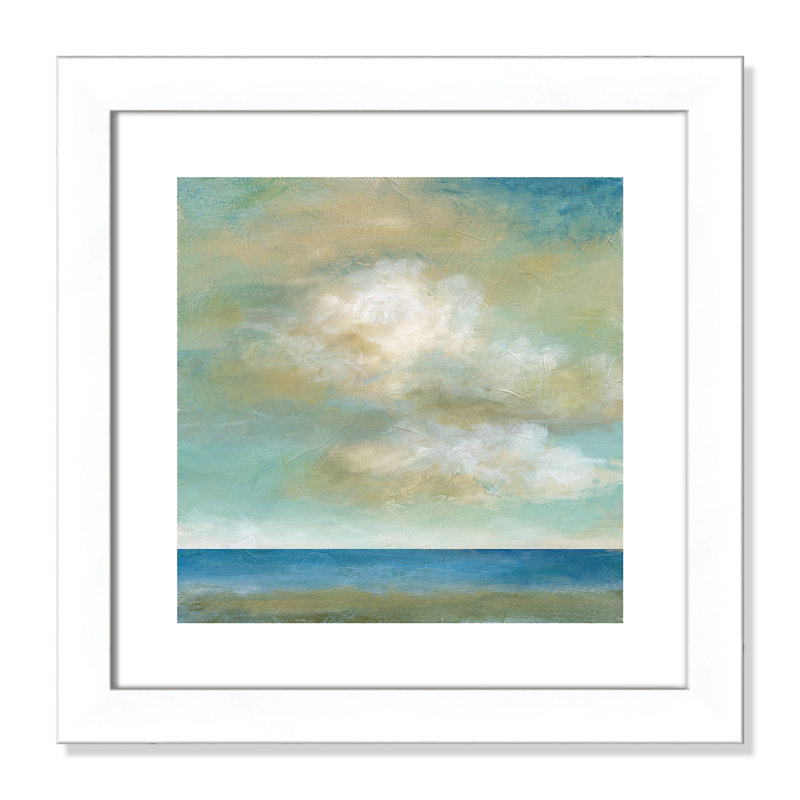 Cloudscape II - peinture encadrée, Blanc mat, H 18,5 po x l 18,5 po x P 1,25 po