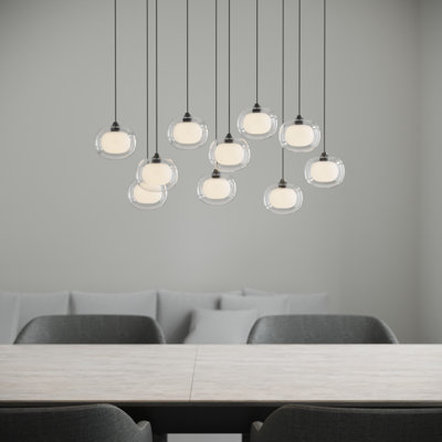 Luminaire suspendu sphère 10 lumières Mission