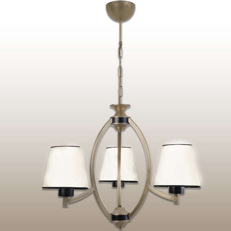 Lustre à hauteur réglable avec culot en métal 3 lumières