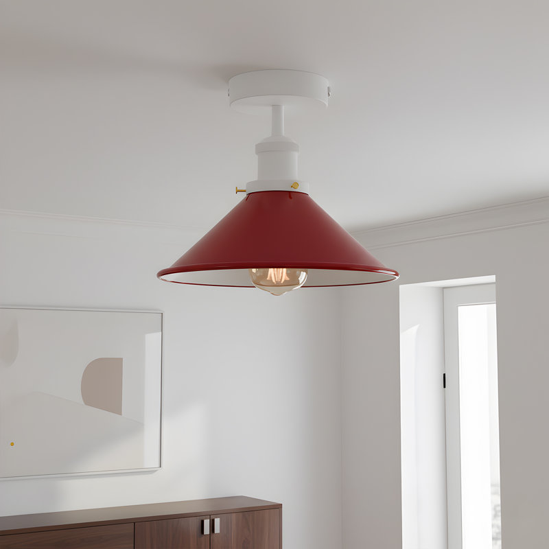 Semi Flush Mount, Red