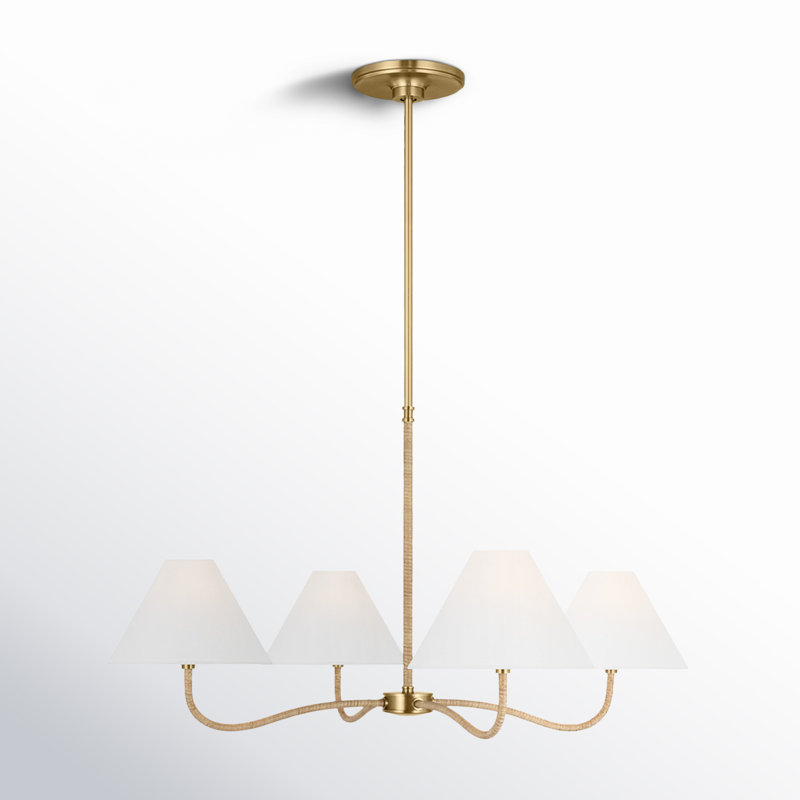 Glinda 5-Light Chandelier, 18.5"H x 35"W x 35"D, 4 Lights