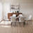 45.6'' to 61.4"L Extendable Kitchen Dining Table Set with 35"H Faux Leather Upholstered Dining Chair for Kitchen Dining Room, Home Furniture-1667080759