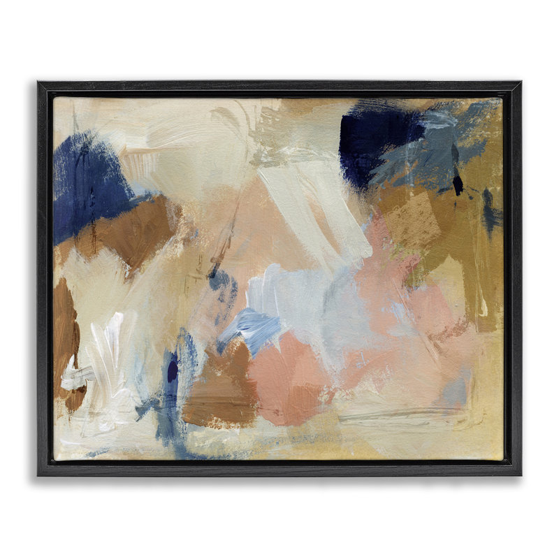 "Chaotic Neutral Paint", art mural sur toile flottante par Victoria Barnes, Cadre flottant noir de jais, H 17 po x l 21 po