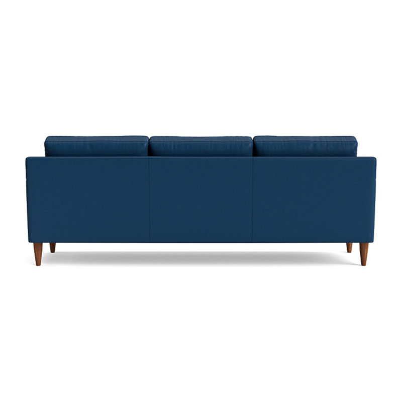 MCM Sofa (95"), Bison Deep Blue Top Grain Leather