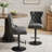 Aged And Retro PU Swivel Barstools With Adjustable Seat Height And Comfortable Tufted Backrests For Home Pub And Kitchen Island-743993366
