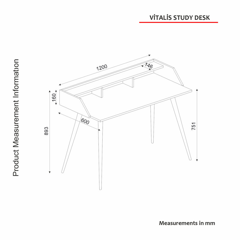 Felan Solid Wood Base Writing Desk