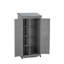 Rangement extérieur de 68 pouces de hauteur avec plateau en métal et porte de placard magnétique de grande qualité avec finition gris