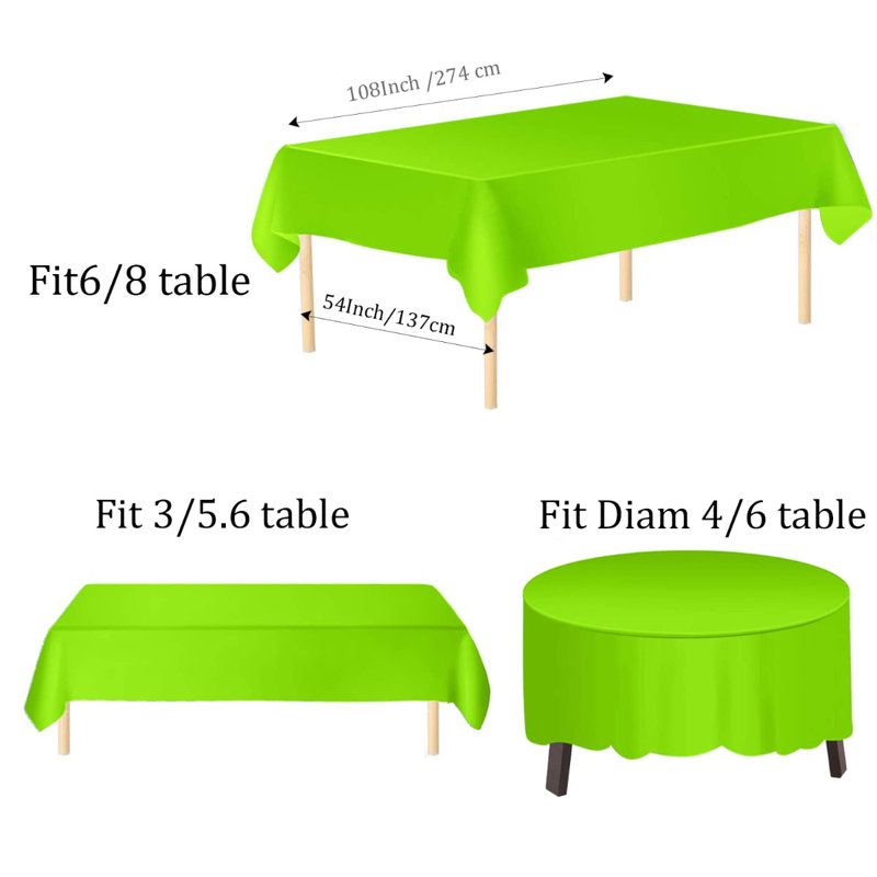 Ebrahim Tablecloth, Apple Green, 137cm W x 274cm L