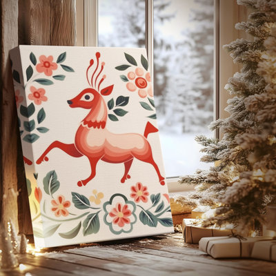 Twilight of Holly-Red Lantern-Premium Gallery Wrapped Canvas