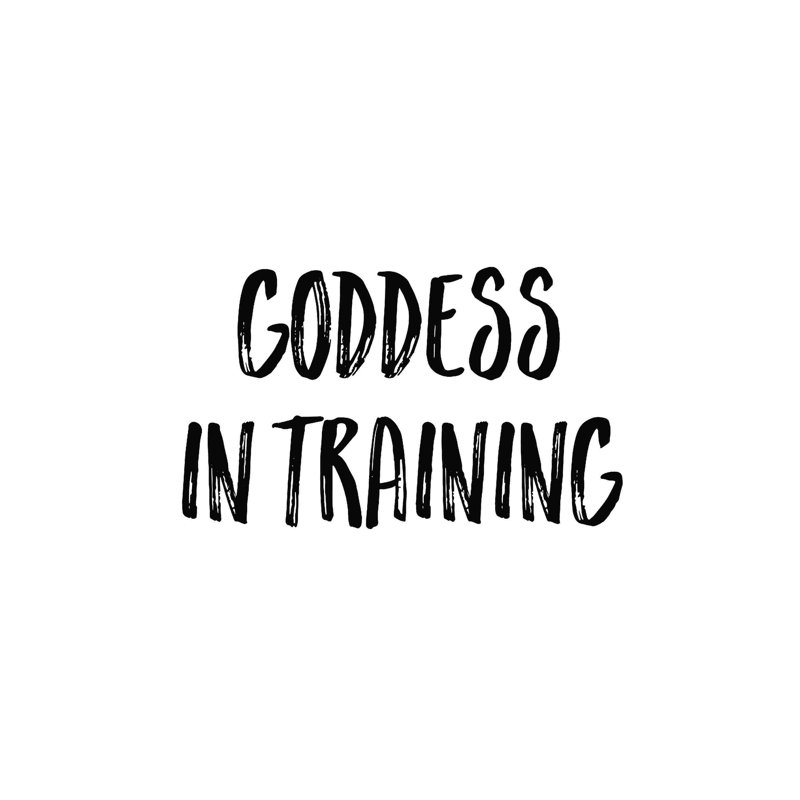 «Goddess», art textuel sur toile tendue, H 12 po x l 12 po