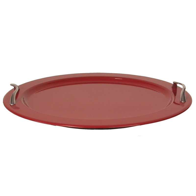 Forman Galvanized Steel Serving Tray, Rouge