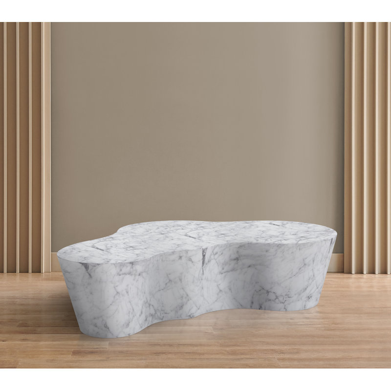 Monza Finished Concrete Indoor / Outdoor Coffee Table, White