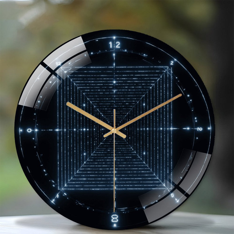 Horloge murale rétro en verre rétro 12 po