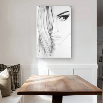 Black & White Portrait - Figurative Metal Print | Home Decor