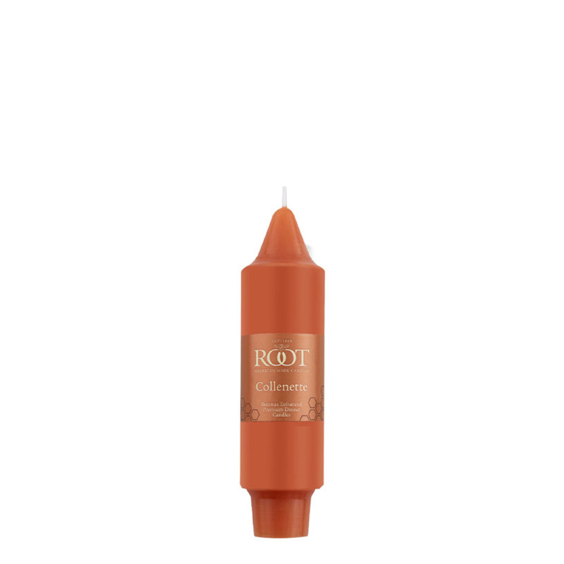 Bougie lisse sans parfum Collenette, Rouille, H 5 po x l 1,25 po x P 1,25 po