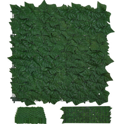 Faux lierre intimité écran 8PCS artificielle fausse lierre haie extensible intimité clôture décoration pour écran mural, jardin extérieur, décoration de mariage, sans attache de câble