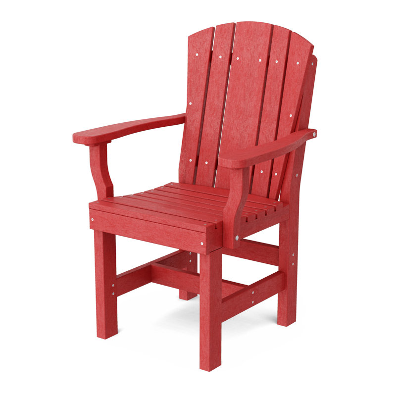 Plastic Outdoor Dining Armchair, Cardinal Red