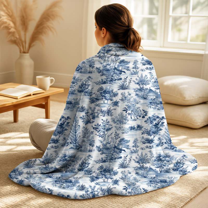 Cottage Toile - couverture douce de style campagnard, jeté en peluche rustique
