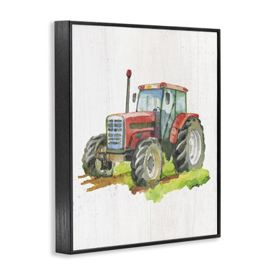 Detailed Country Tractor Framed Giclee Art by Daphne Polselli