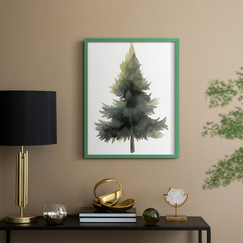 «Christmas Holiday Art» DCCCLxxx, reproduction encadrée - bois massif, H 30 po x l 24 po, Vert