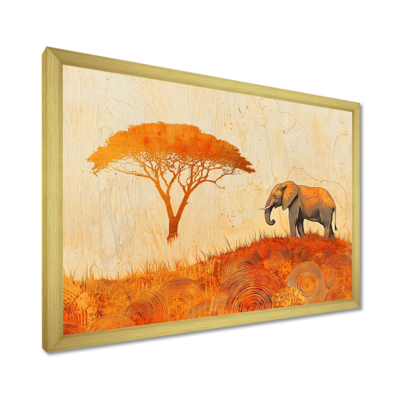 Guarani - Animals Wall Art, 30" H x 40" W, Floater Framed, Gold